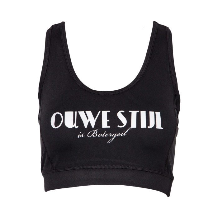 Ouwe stijl is botergeil sporttop ladies | logo traditional