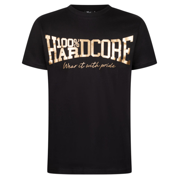 100% Hardcore T-shirt Essential black and gold