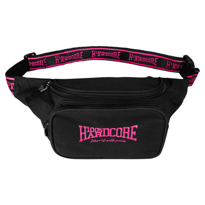100% Hardcore hip bag Wear it with pride | black - pink