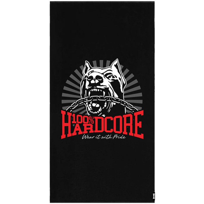 100% Hardcore Beach Towel DOG-1 | Black