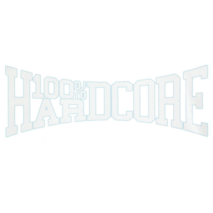 100% Hardcore car sticker WEAR IT WITH PRIDE mini 15.8 CM | white