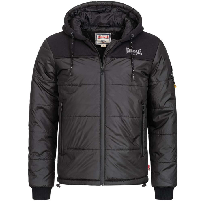 Lonsdale men's jacket with hood Botallack | black
