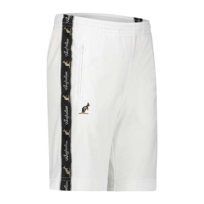 Australian bermuda with two zippers and black piping 2.0 | white