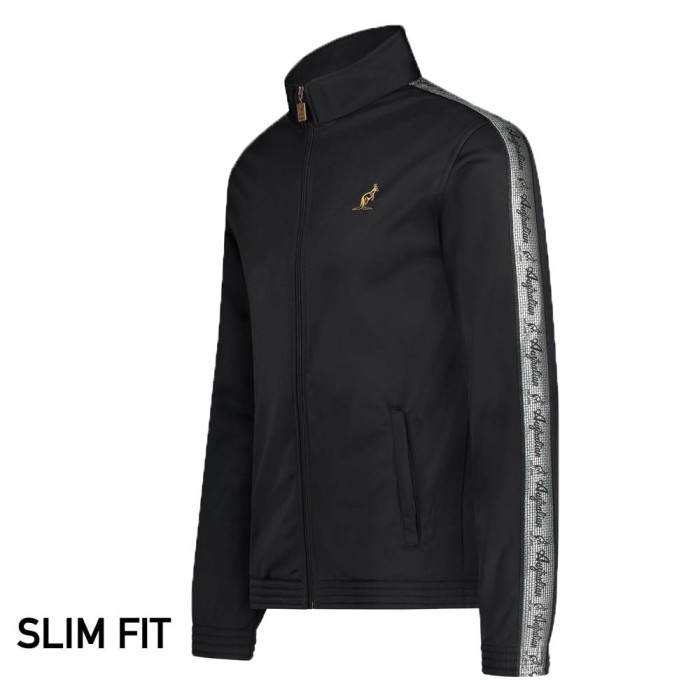 Australian slim fit jacket silver trim + big logo 3.0 | black
