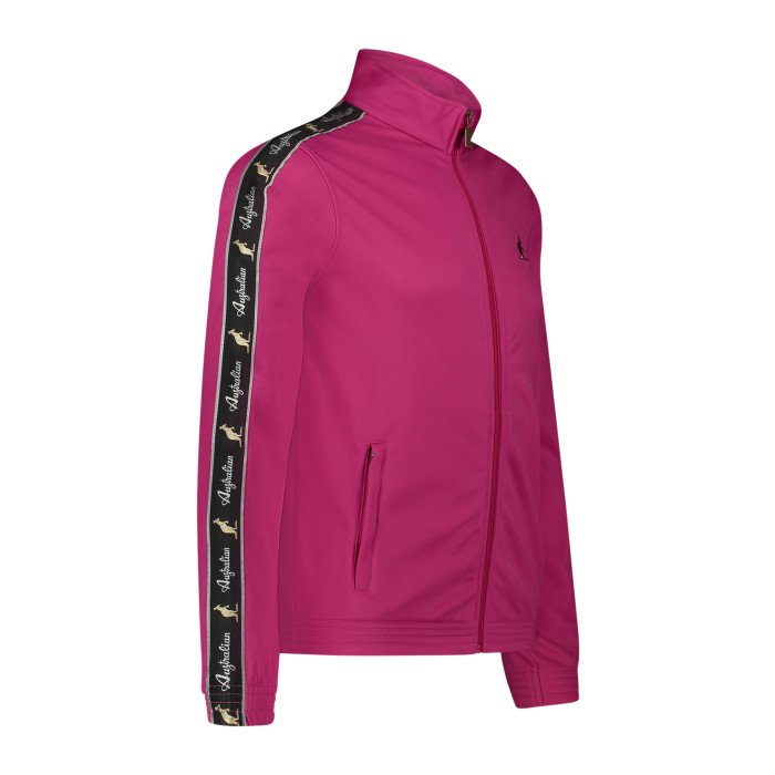 Australian slim fit jacket black piping + big logo 3.0 | pink