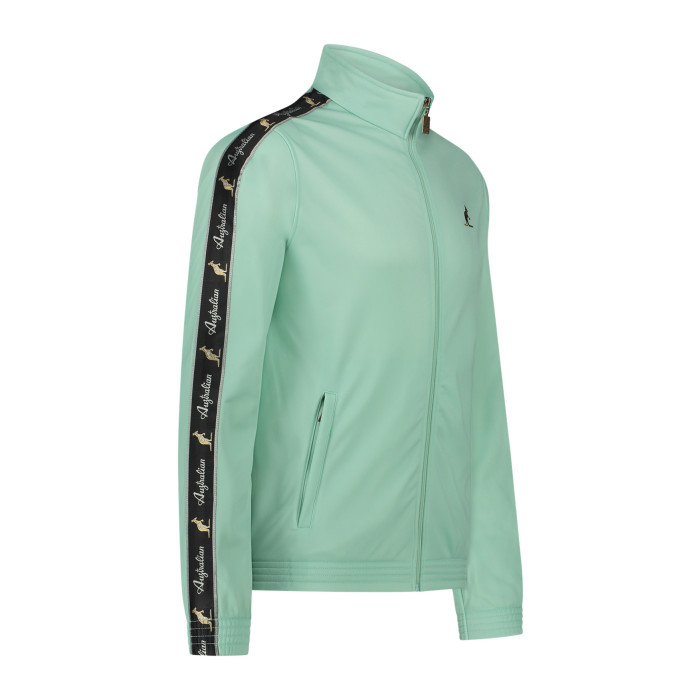 Australian slim fit jacket black piping + big logo 3.0 | gossamer green