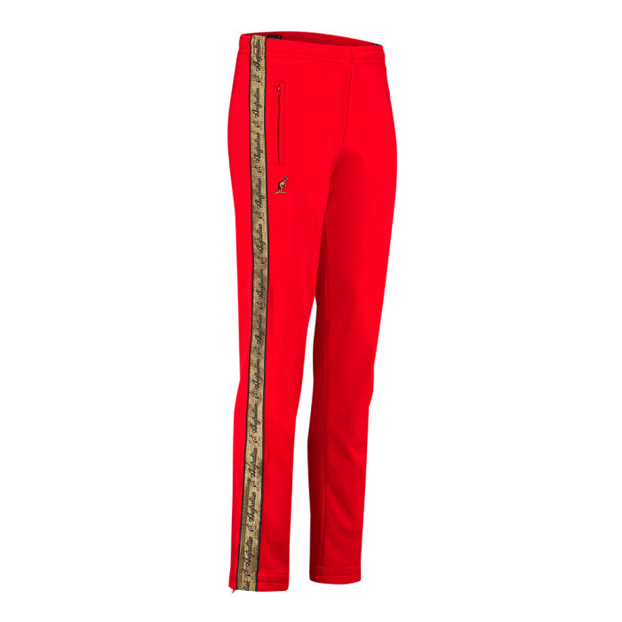 Australian pants with 2 zippers and gold piping 2.0 | red