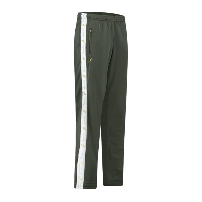 Australian pants with 2 zippers and white piping 2.0 | olive green