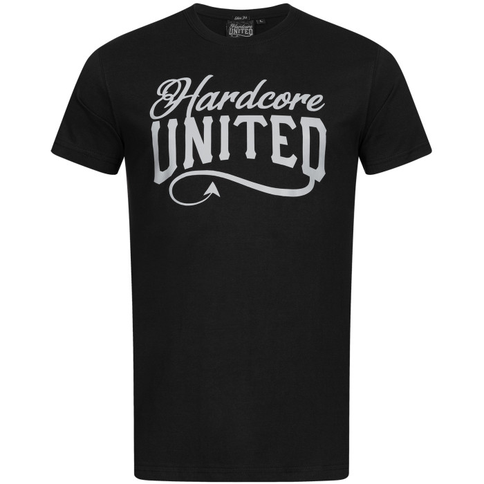 Hardcore United T-shirt reflective logo print | black