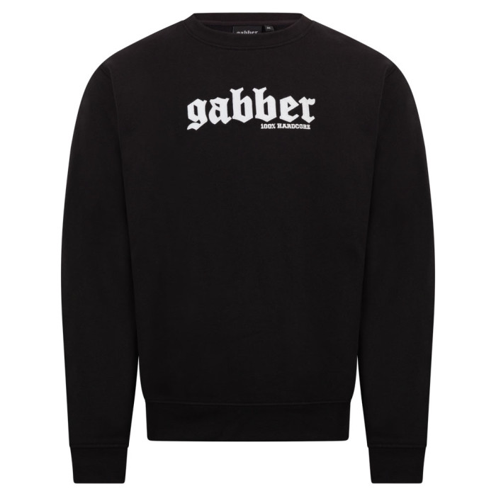 100% Hardcore Gabber crewneck | zwart