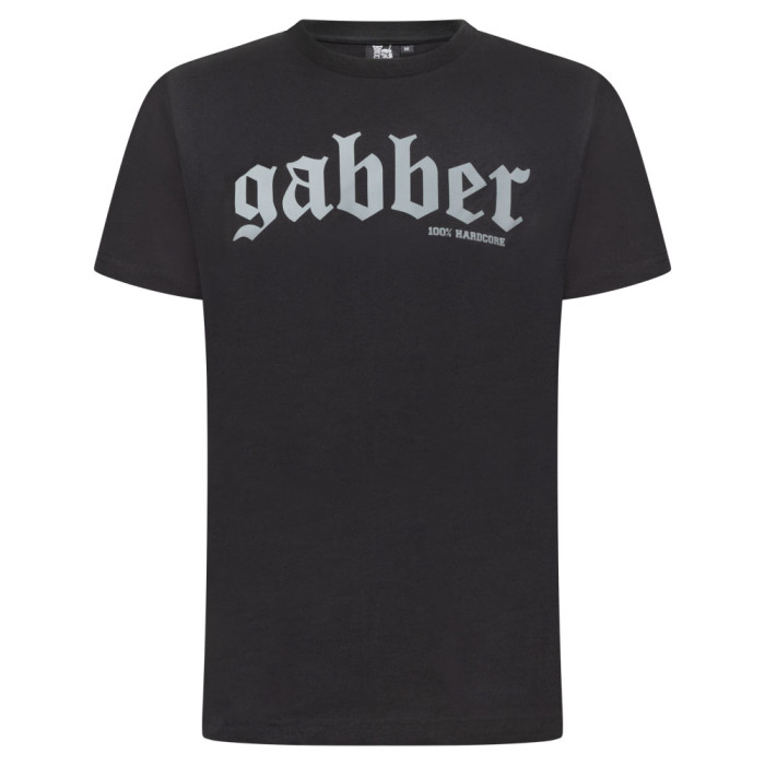 100% Hardcore T-shirt Gabber Essentials with Silver Print| Black