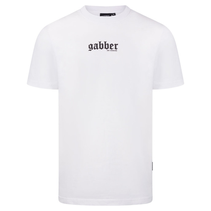 100% Hardcore T-shirt with Gabber Print | White