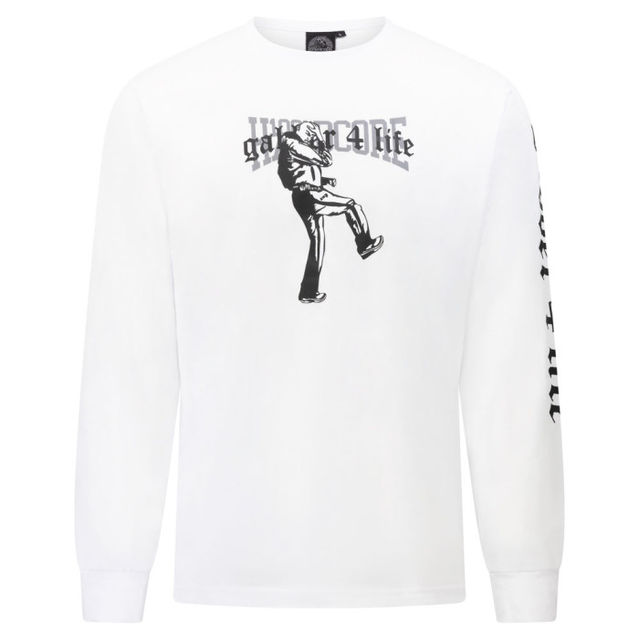 100% Hardcore Longsleeve GABBER 4 LIFE | White