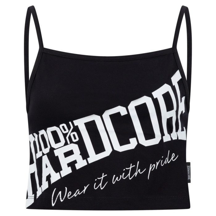 100% Hardcore laced croptop Essential | black - white 