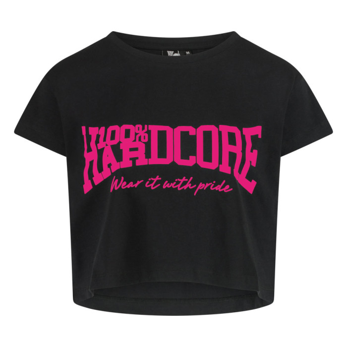 100% Hardcore Croptop ESSENTIAL pink | Black