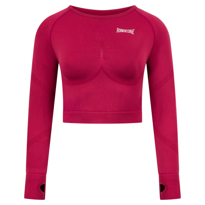 100% Hardcore Essential sport longsleeve cropped | red