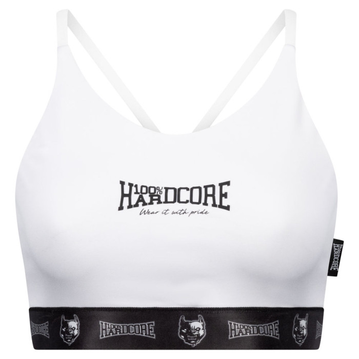 100% Hardcore taping sporttop | white