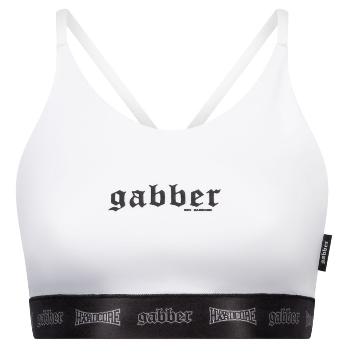 100% Hardcore taping sporttop Gabber | wit