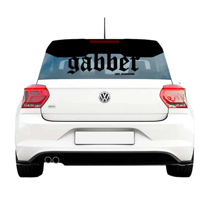 100% Hardcore car sticker GABBER 60 CM | black