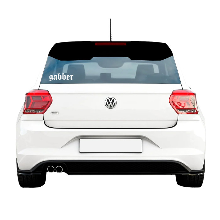 100% Hardcore car sticker mini GABBER 15 CM | white