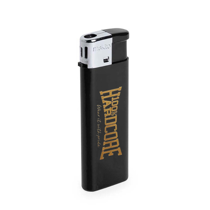 100% Hardcore lighter ESSENTIAL with gold logo | Black