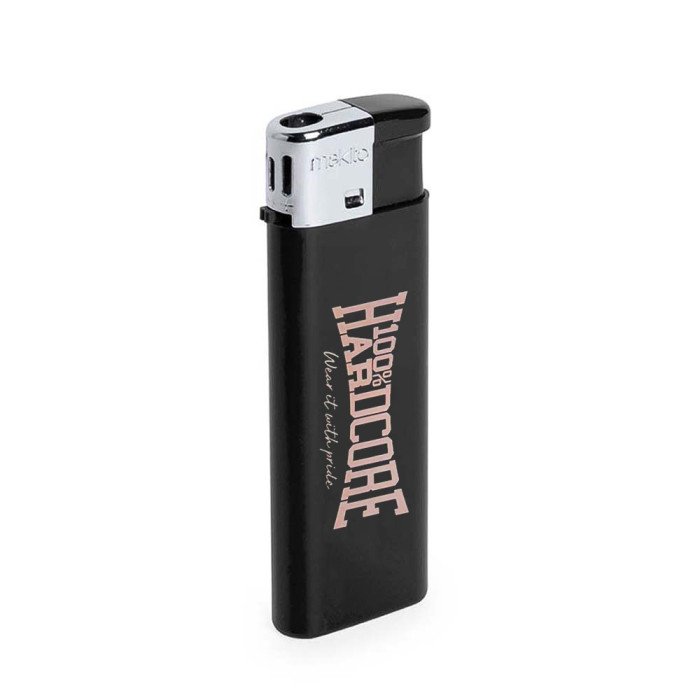 100% Hardcore lighter ESSENTIAL with pink logo | Black
