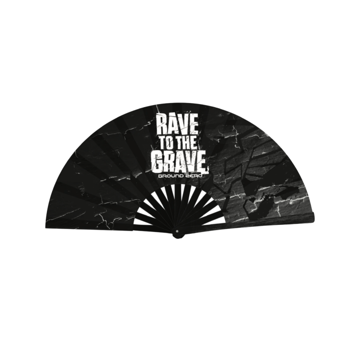 Ground Zero rave to the grave waaier | zwart