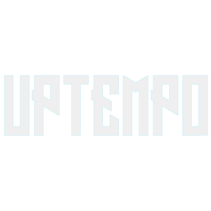 Uptempo car sticker the brand | white