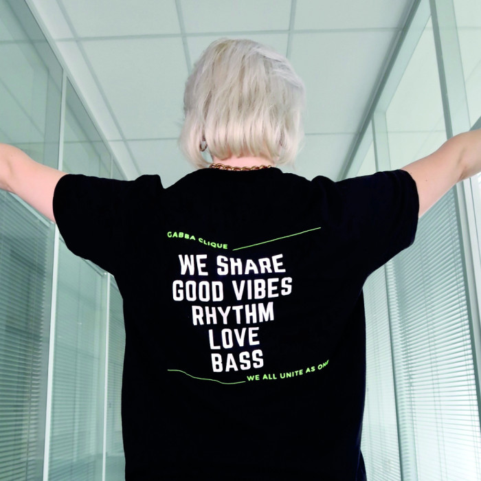 Gabba Clique T-shirt Bass groen