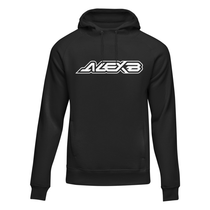 DJ Alex B hoodie logo | black