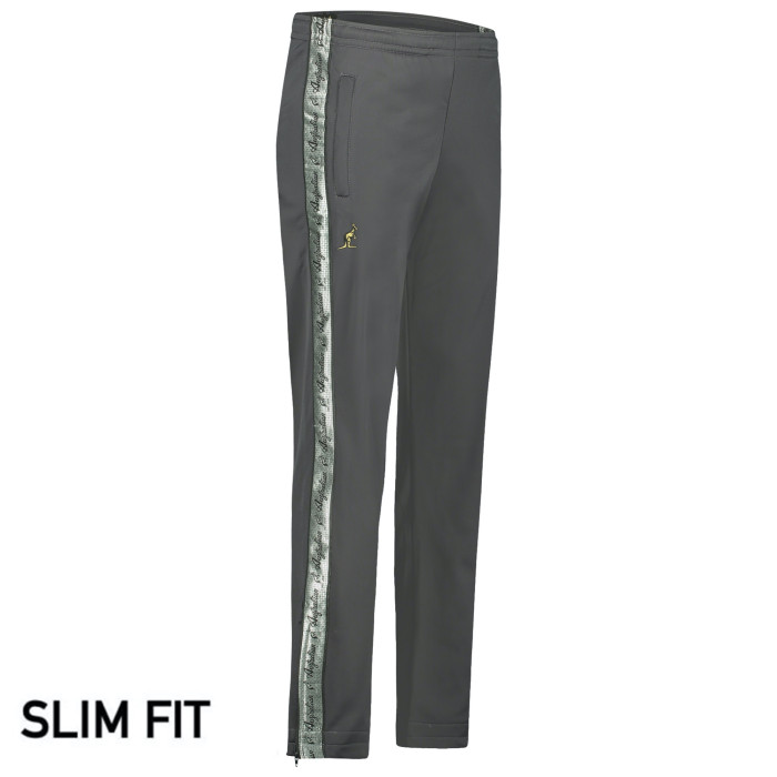 Australian slim fit pants with 2 zippers and silver stripe 3.0 | anthracite