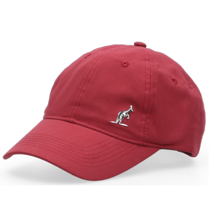 Australian cap with silver logo emblem bordeaux