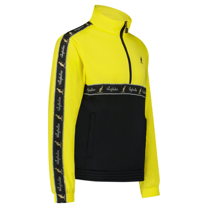 Australian duo half zip jasje met zwarte bies | geel