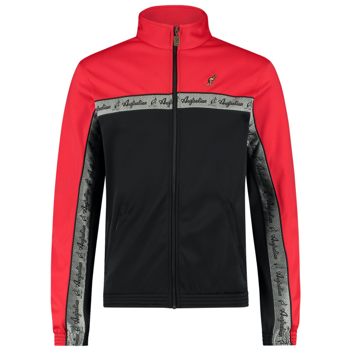 Australian Duo Jacket Silver Chest Trim 3.0 | Black - Red