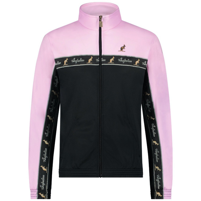 Australian Duo Jacket Black Chest Piping 3.0 | black - pastel pink