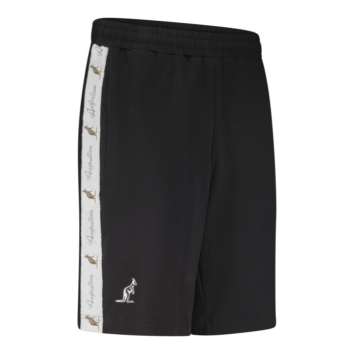 Australian bermuda katoen met witte bies | zwart