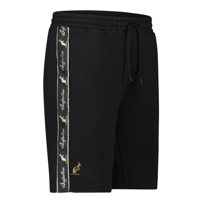 Australian bermuda cotton with two zippers and black piping 2.0 | black