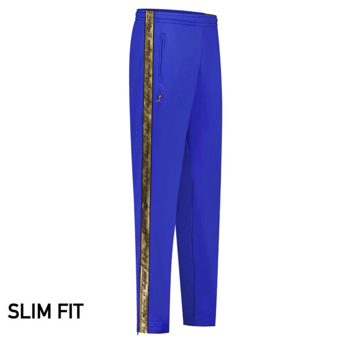 Australian pants slim fit with 2 zippers and gold piping 3.0 | Ita blue