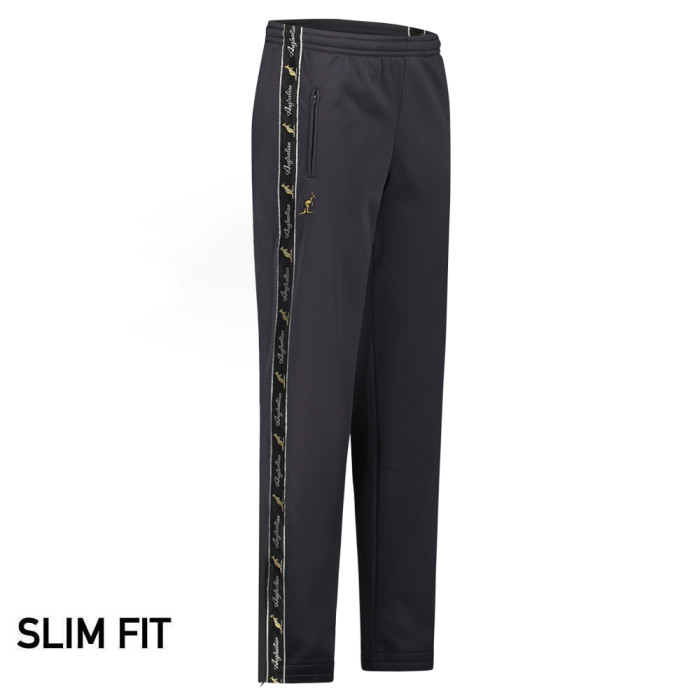 Australian pants slim fit with 2 zippers and black piping 3.0 | anthracite 