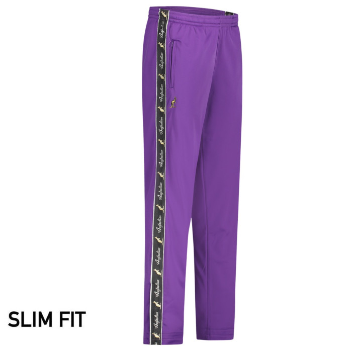 Australian pants slim fit with 2 zippers and black piping 3.0 | Purple