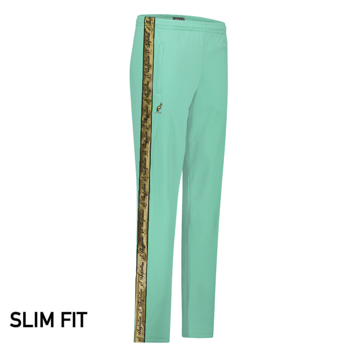 Australian pants slim fit with gold piping 3.0 | gossamer green