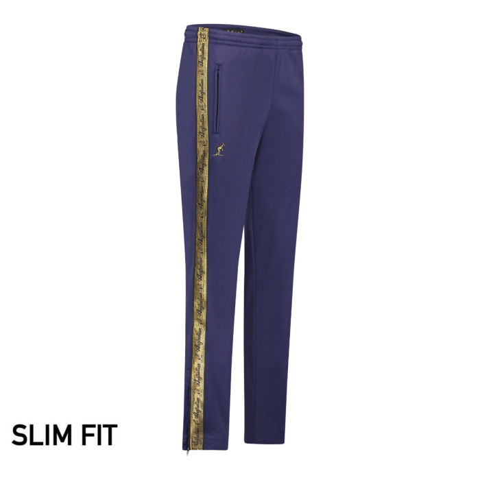 Australian pants slim fit with 2 zippers and gold piping 3.0 | Cosmo blue 
