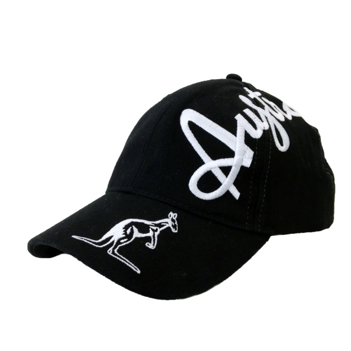 Australian cap white crossover embroidery exclusive | black