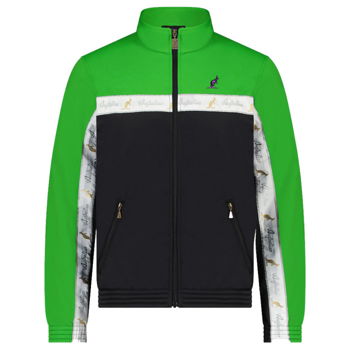 Australian duo jacket white chest piping 2.0 | kawasaki green - black