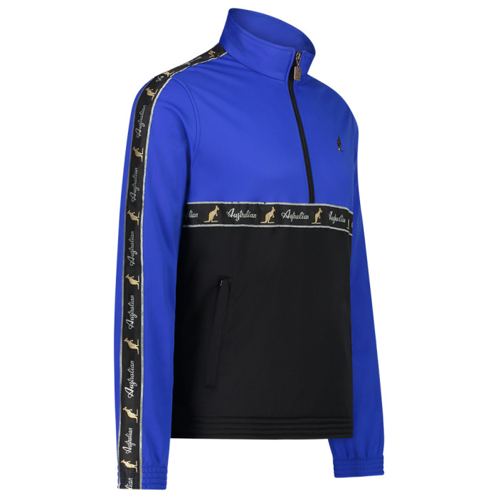 Australian Duo half zip jacket with black trim | Ita Blue