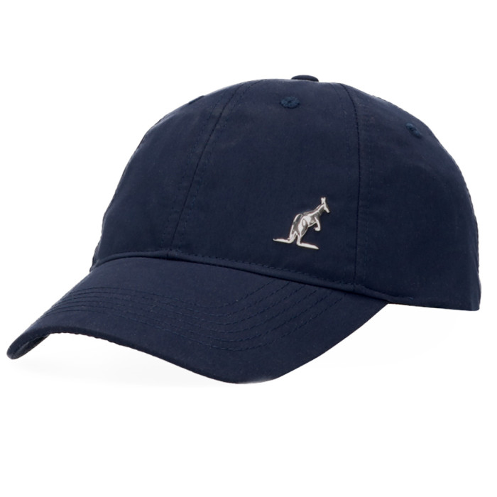 Australian cap with silver logo emblem navy
