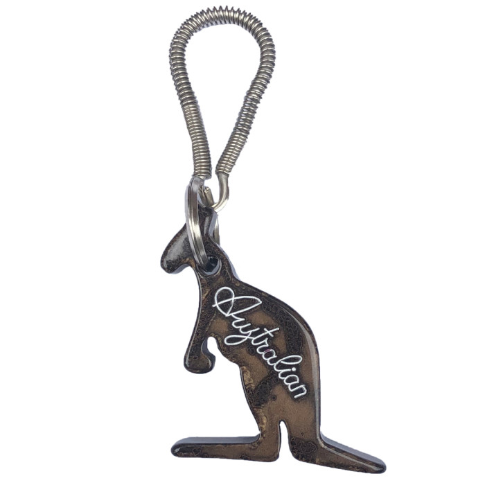 Australian key ring | marble effect ☓ brown