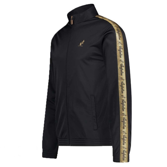 Australian slim fit jacket gold piping + big logo 3.0 | black