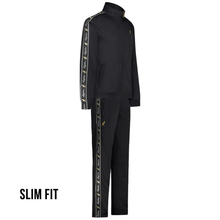 Australian tracksuit with black piping slim fit | black