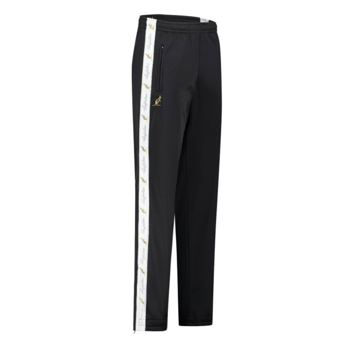 Australian pants slim fit with 2 zippers and white piping 3.0 | black